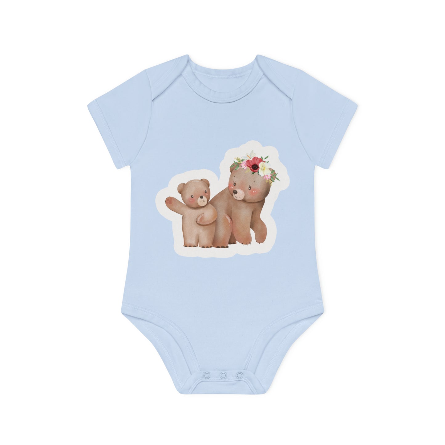 "Adorable Organic Short Sleeve Baby Bodysuit- Baby Organic Short Sleeve Bodysuit