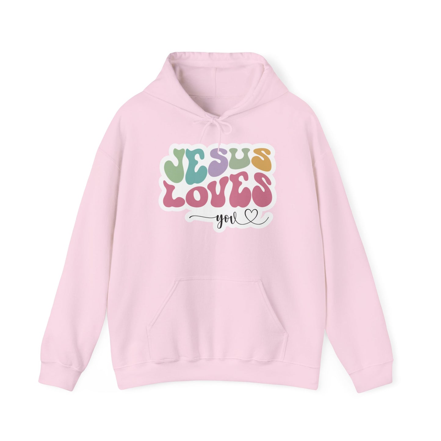 "Jesus Loves You" - Faithfully Cozy Hooded Sweatshirt - Hoodie