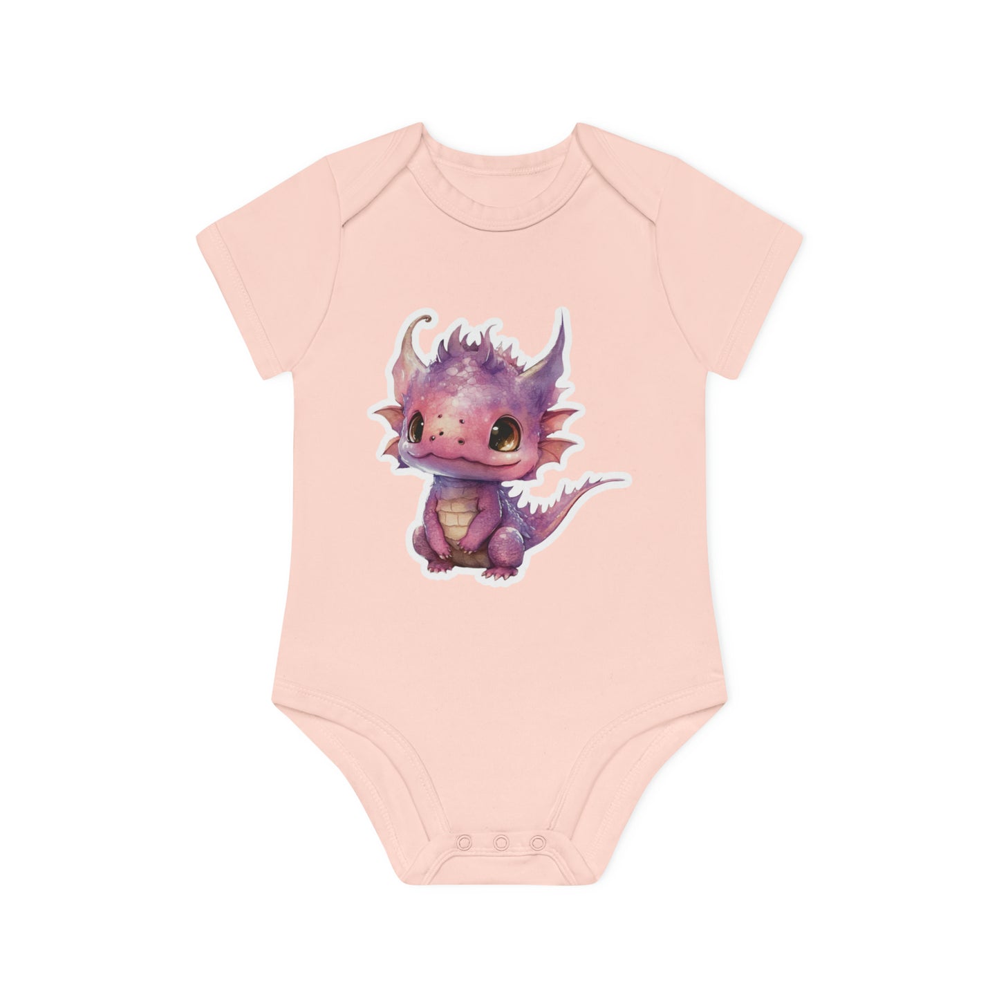 "Adorable Dragon" - Baby Organic Short Sleeve Bodysuit