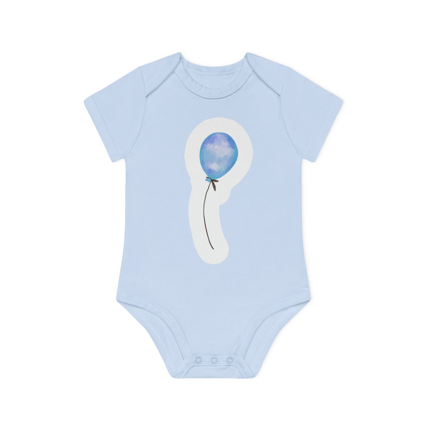 "Adorable Baby Balloon" - Baby Organic Short Sleeve Bodysuit