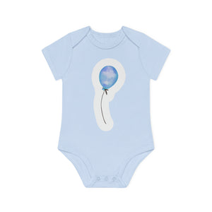 "Adorable Baby Balloon" - Baby Organic Short Sleeve Bodysuit