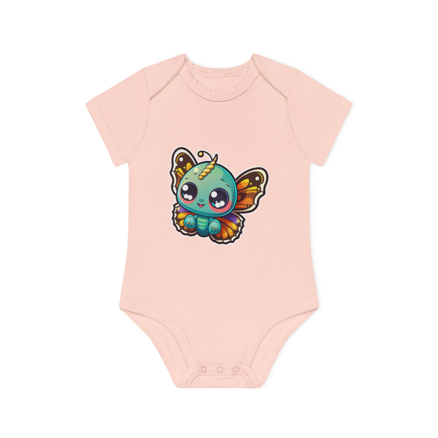 "Budding Beauty: Baby Organic Short Sleeve Bod- Baby Organic Short Sleeve Bodysuit