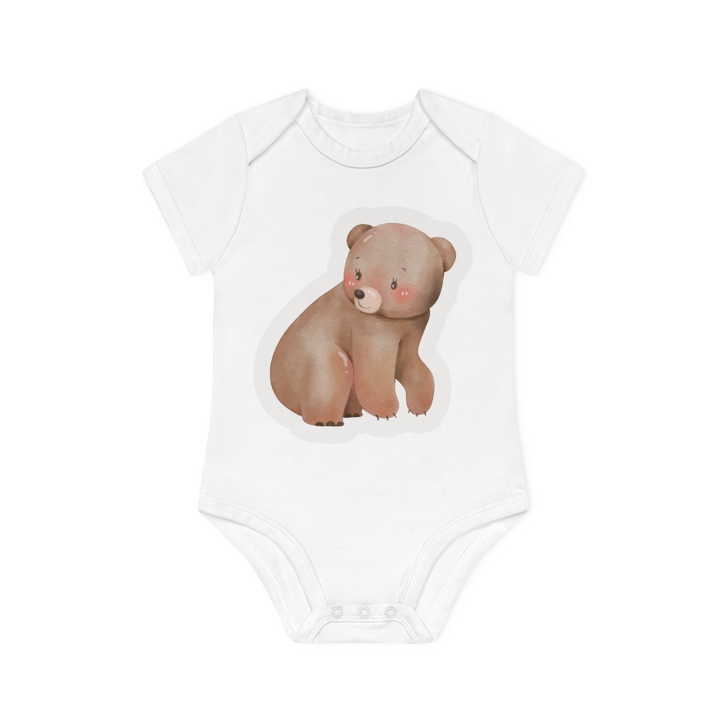 "Organic Baby Bodysuit: Adorable- Baby Organic Short Sleeve Bodysuit