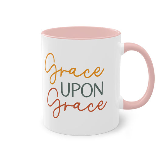 "Grace Upon Grace" - Christian Love - Two Tone Mug