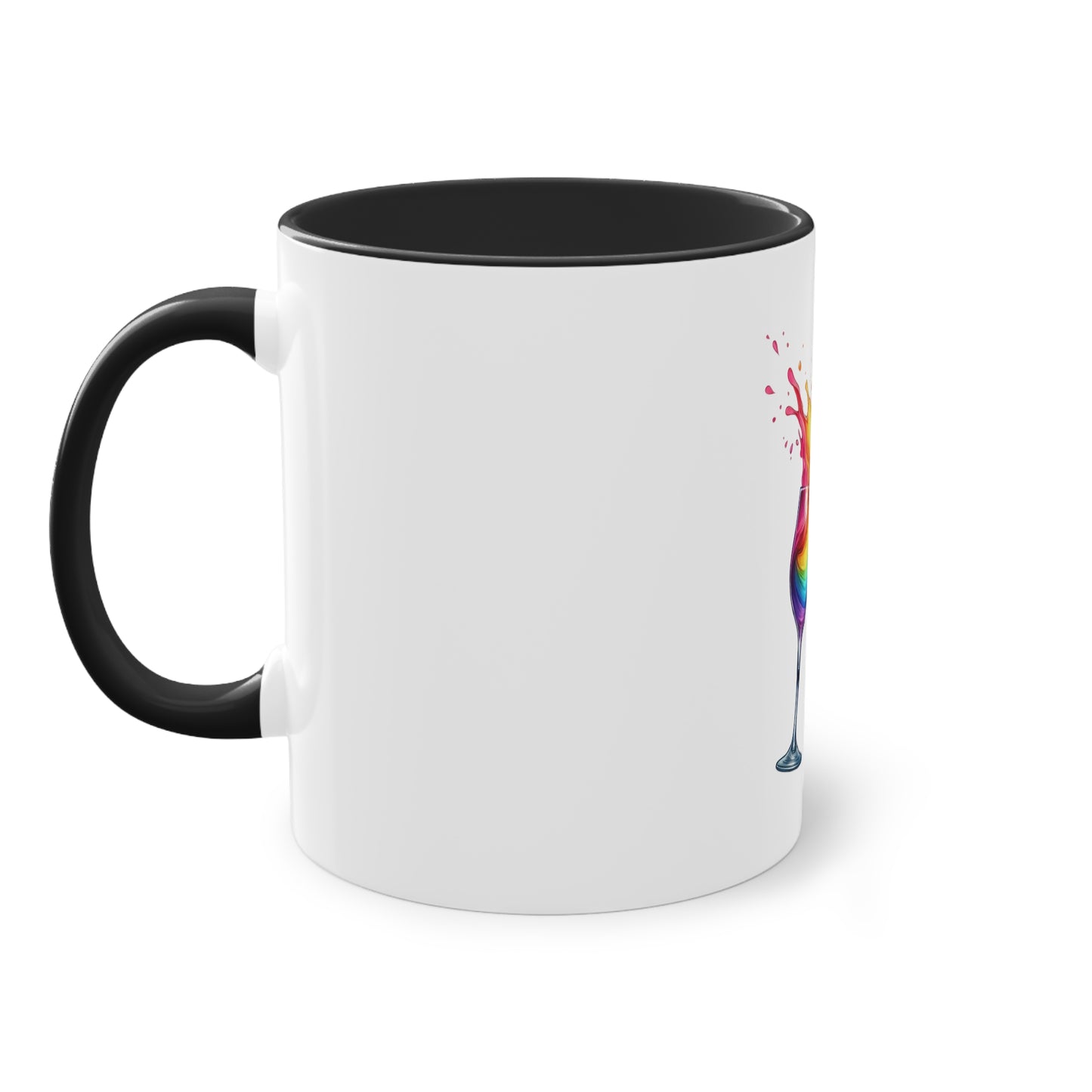 "Rainbow Pride Celebrate Love" - Two Tone Mug