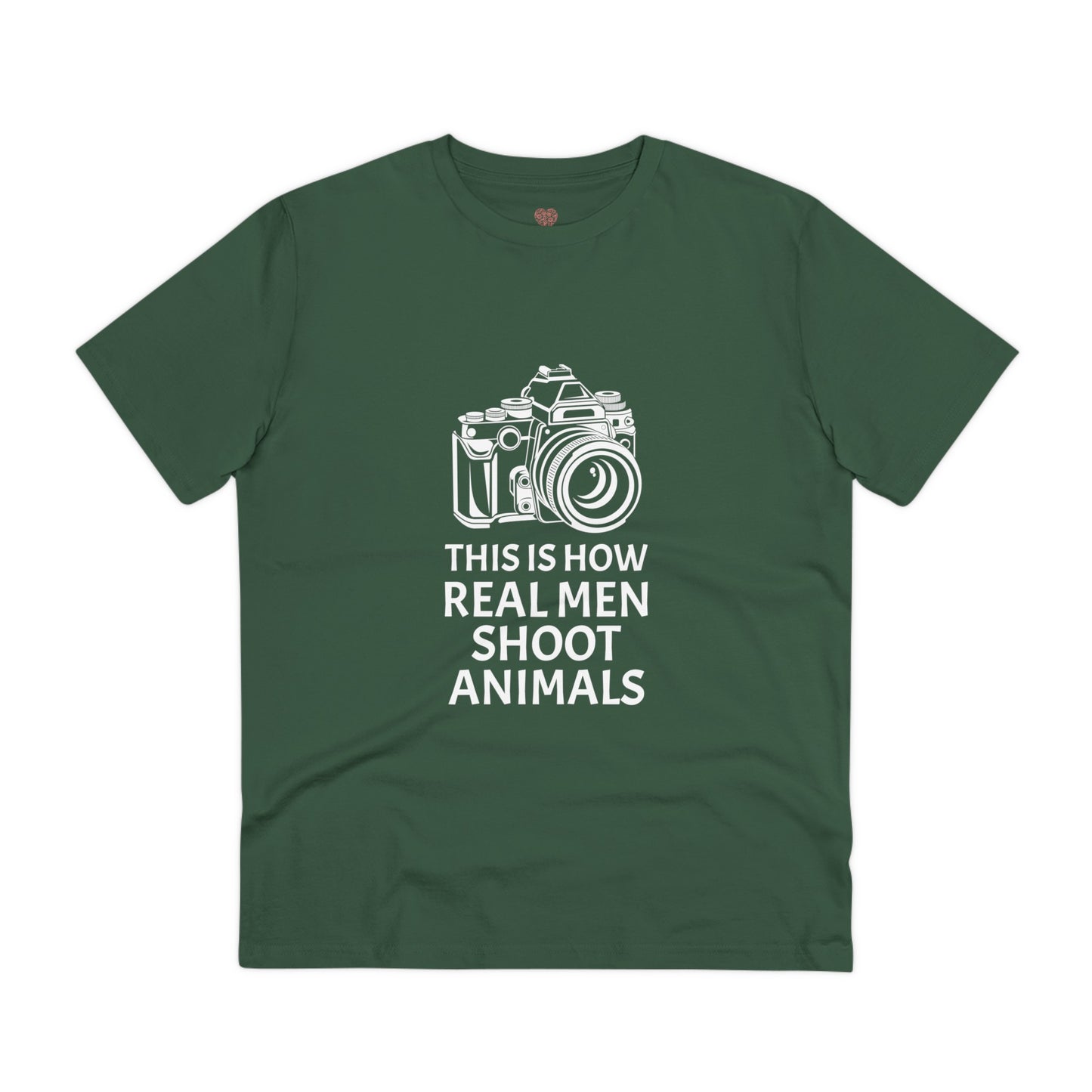 "This is how real men shoot animals" Vegan Life Tee - T-Shirt