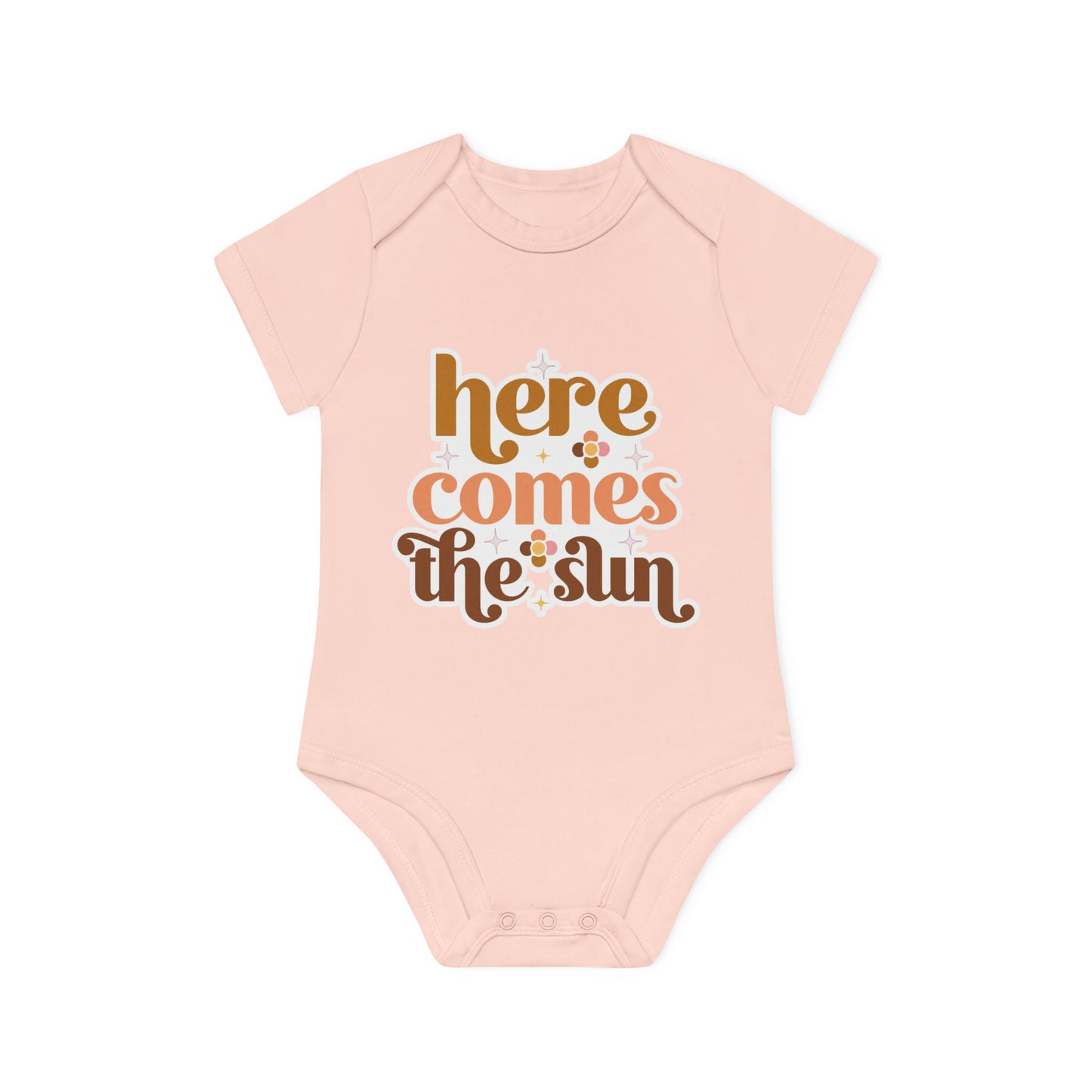 "Here comer the Sun" - Baby Organic Short Sleeve Bodysuit