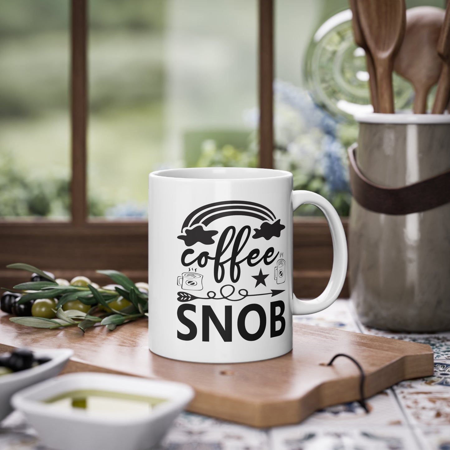 "Coffee Snob" - Ceramic 11oz Mug