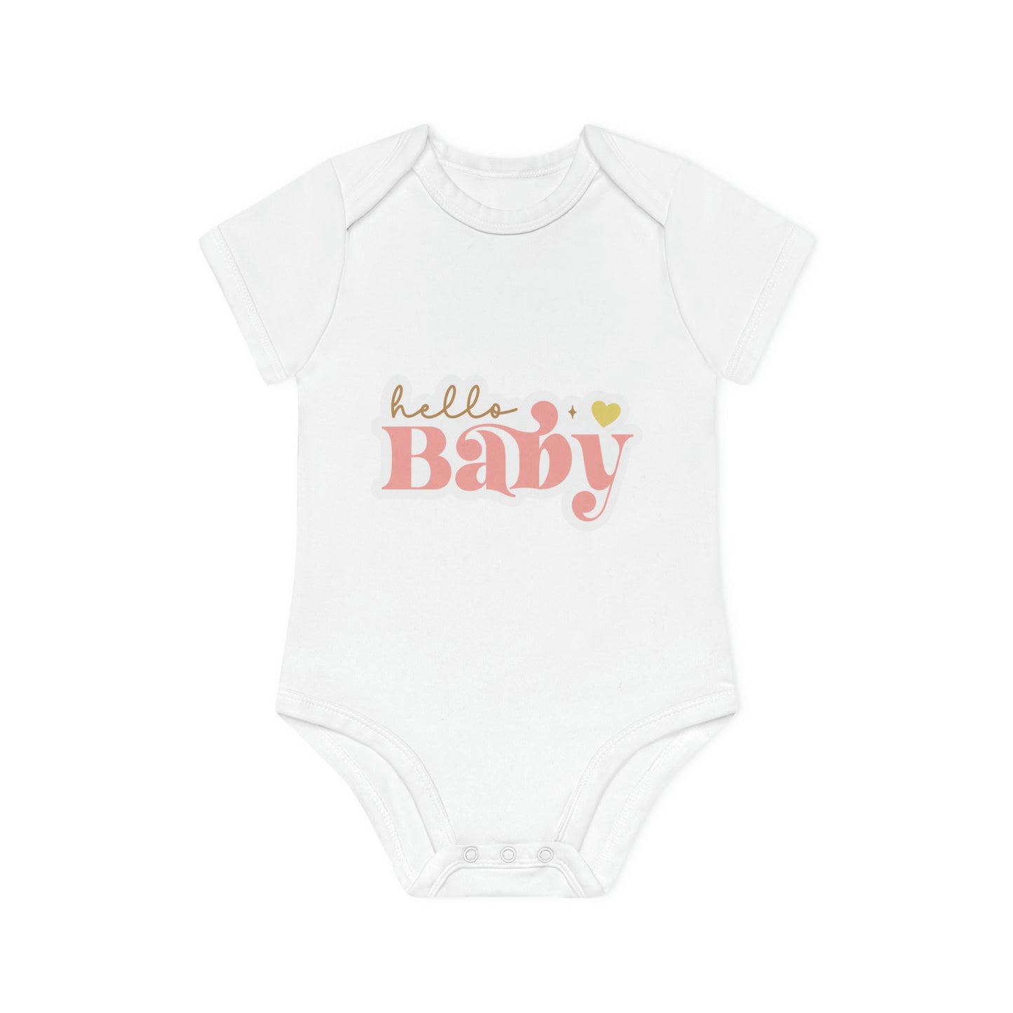 "Organic Cotton Baby Bodysuit: Ad- Baby Organic Short Sleeve Bodysuit