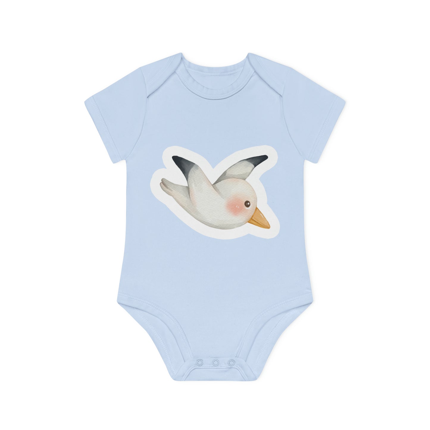 "Organic Cotton Baby Bodysuit: Ad- Baby Organic Short Sleeve Bodysuit