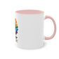 "Rainbow Flower" - Two Tone Mug