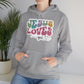 "Jesus Loves You" - Faithfully Cozy Hooded Sweatshirt - Hoodie