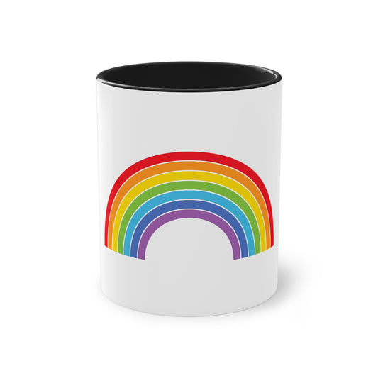 Proud and Colorful Ceramic Rainbow - LGBTQ- Two Tone Mug