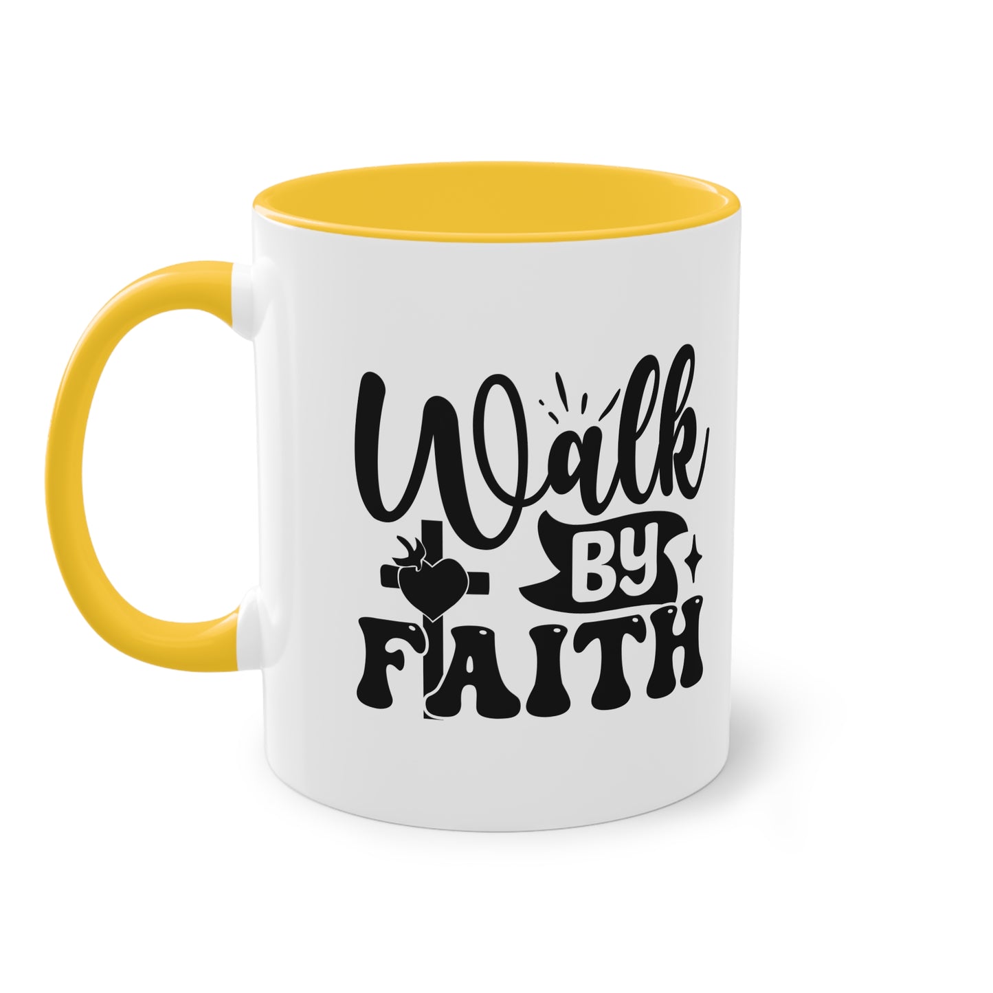 "Walk by Faith" - Christian Love - Two Tone Mug