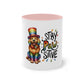 "Rainbow Love: Stay PawSitive" - Two Tone Mug