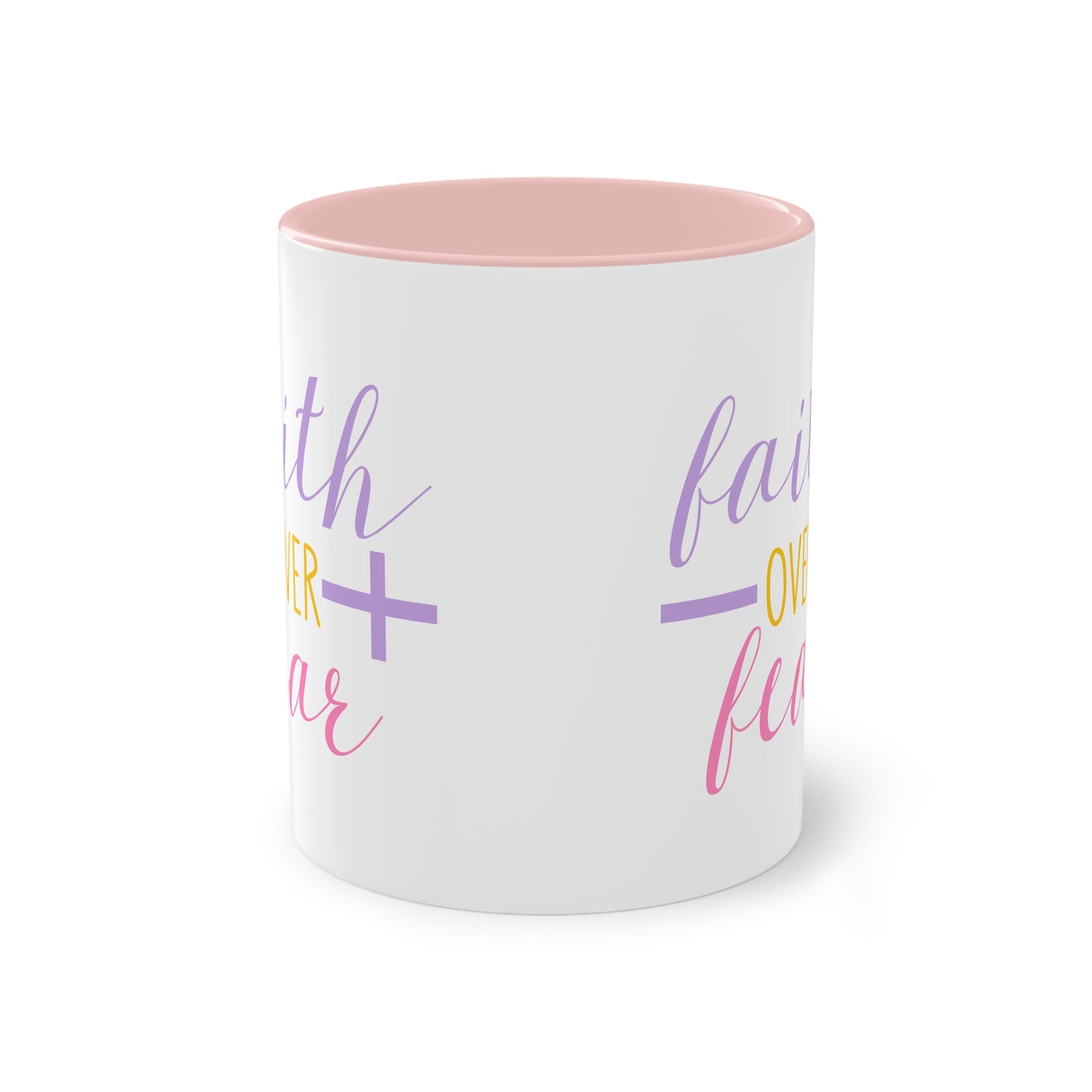 "Faith over Fear" - Christian Love - Two Tone Mug