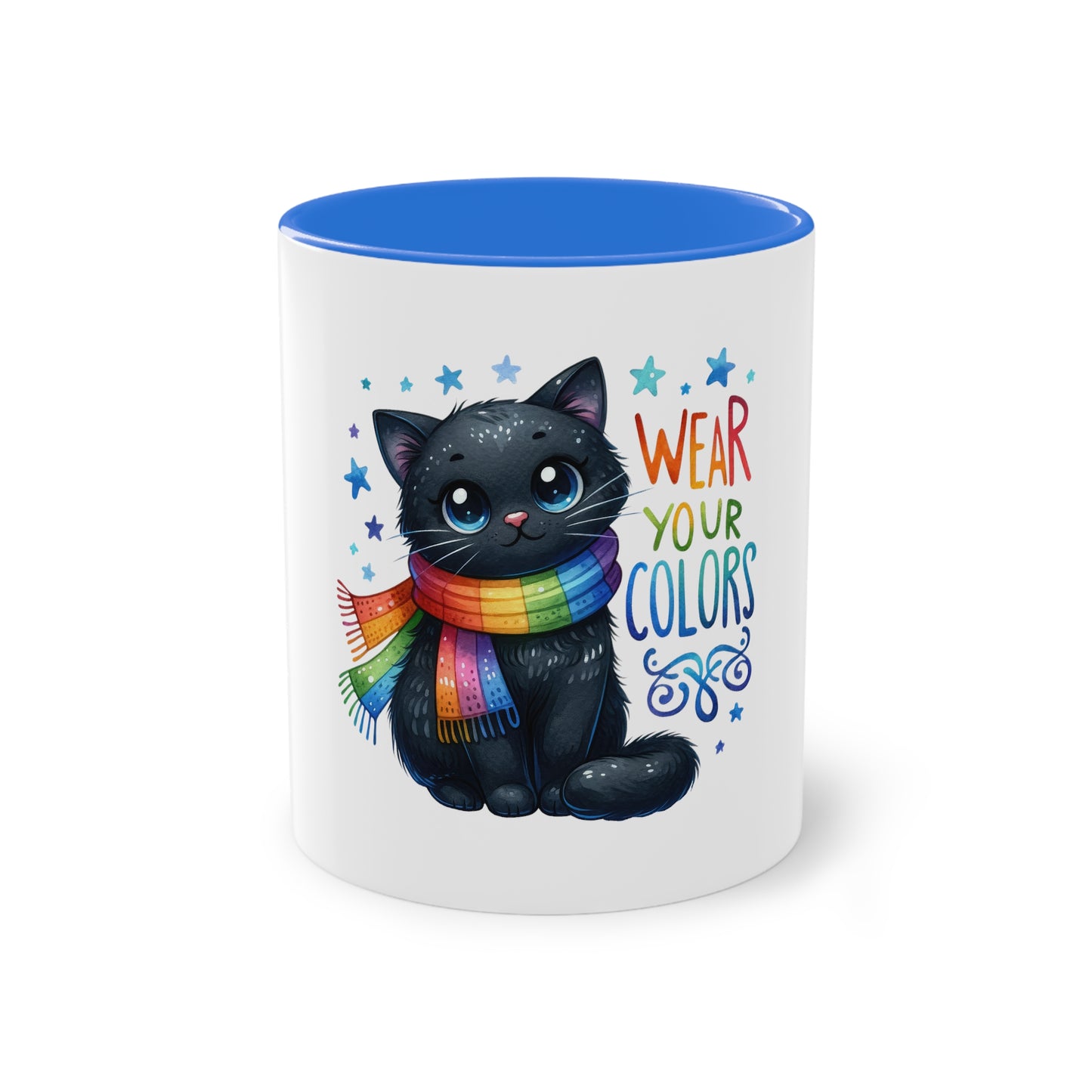 "Rainbow Pride Celebrate Love" - Two Tone Mug