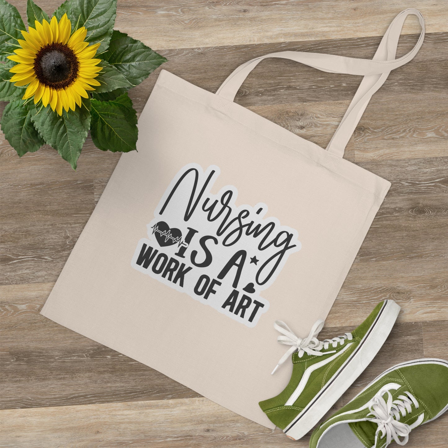 "Comfort and Care: Nurse Tote Bag for- Tote Bag