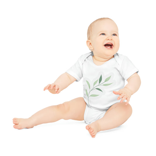 "Little Sprout Organic Short Sleeve Bodysuit- Baby Organic Short Sleeve Bodysuit