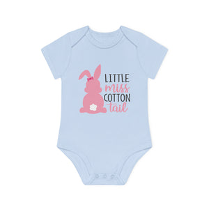 "Little Miss Cotton Tail" - Baby Organic Short Sleeve Bodysuit