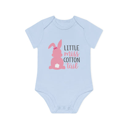 "Little Miss Cotton Tail" - Baby Organic Short Sleeve Bodysuit