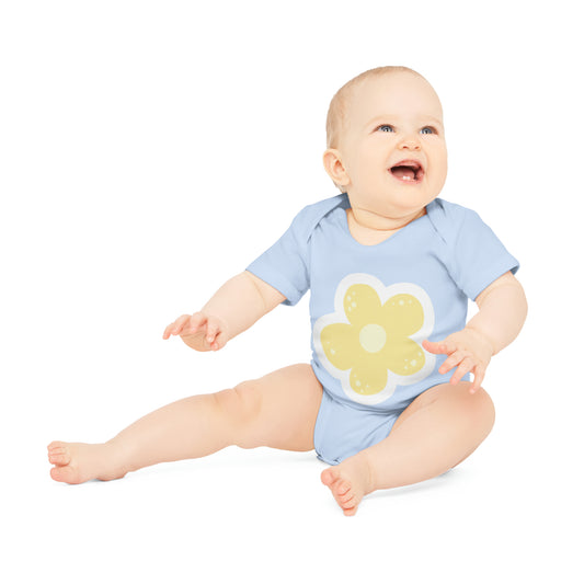 "Organic Cotton Baby Bodysuit - Ad- Baby Organic Short Sleeve Bodysuit