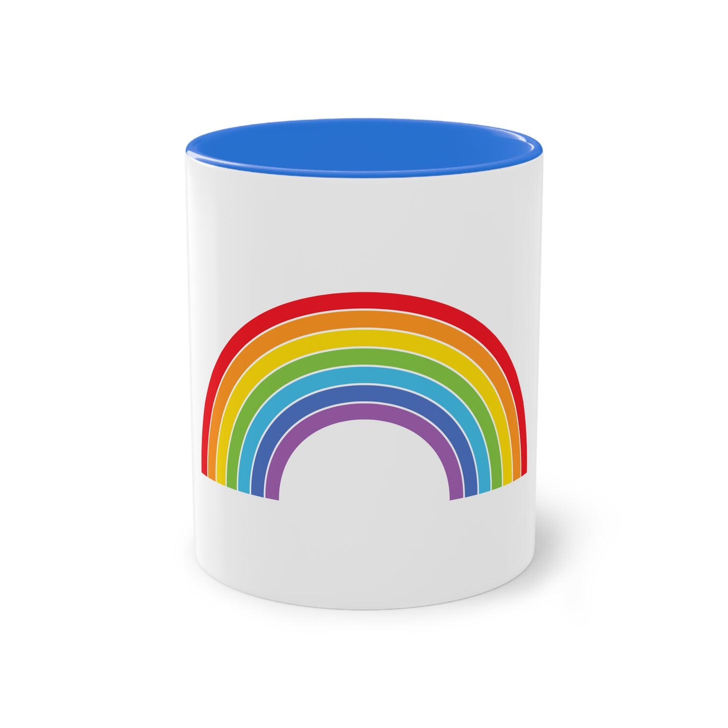 Proud and Colorful Ceramic Rainbow - LGBTQ- Two Tone Mug