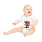 "Adorable Smiley Red Dragon" - Baby Organic Short Sleeve Bodysuit