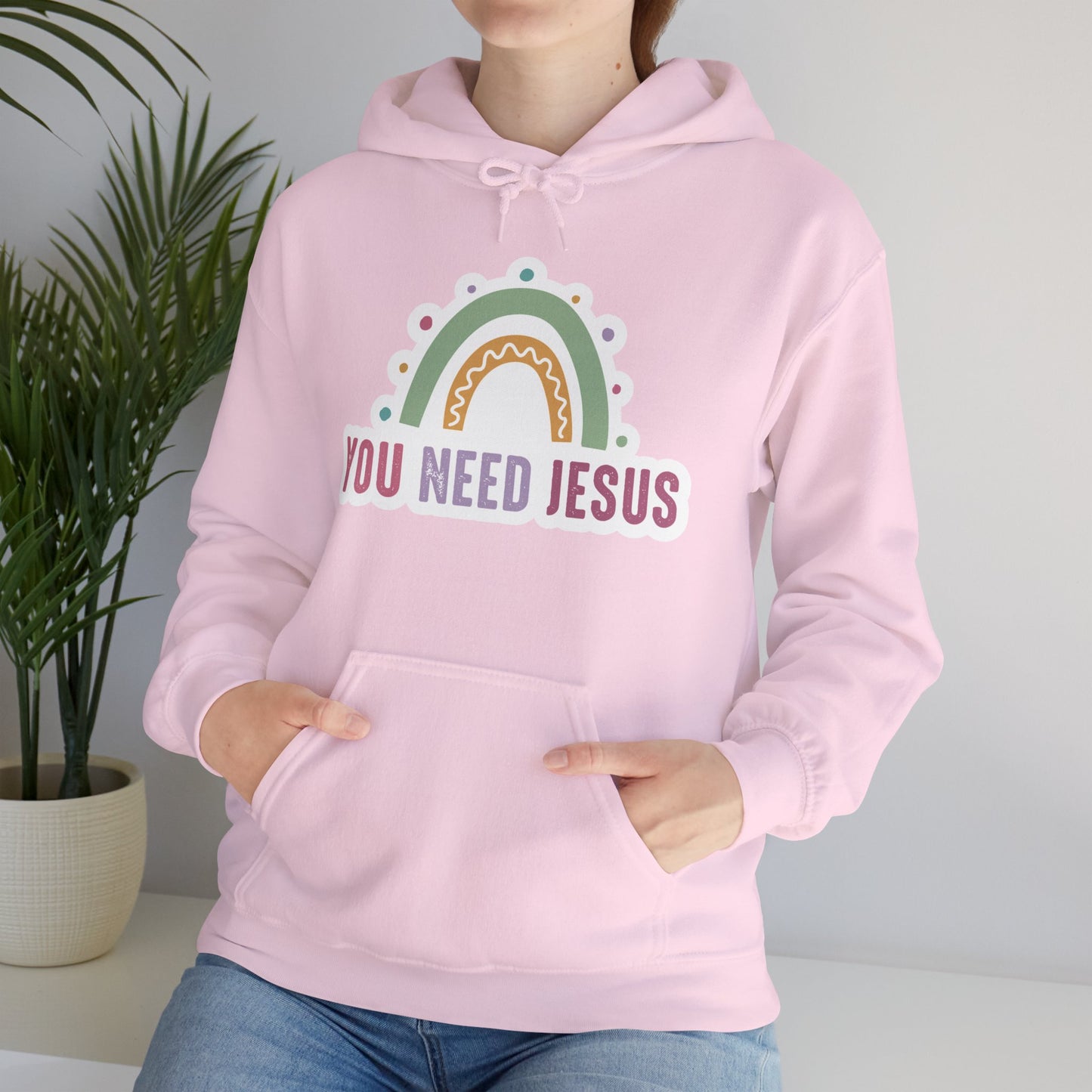 "You Need Jesus" - Faithful Spirit Hooded Sweatshirt - Hoodie