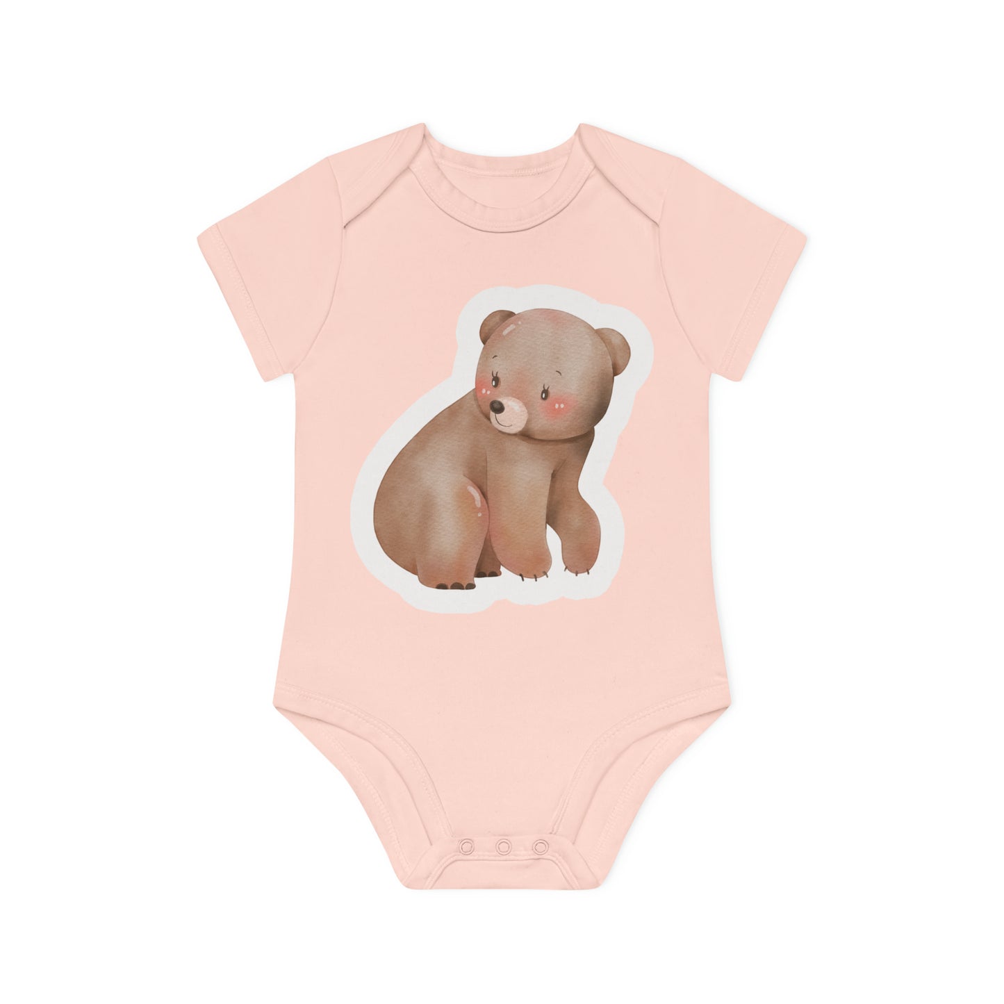 "Organic Baby Bodysuit: Adorable- Baby Organic Short Sleeve Bodysuit