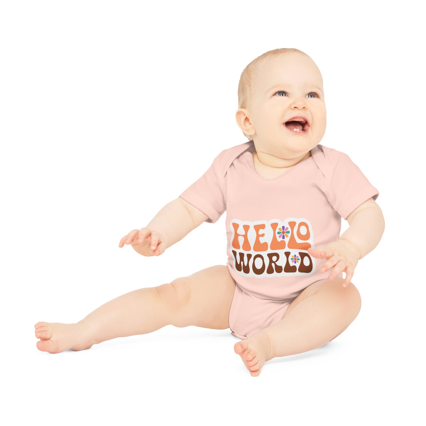 "Organic Sweetness: Adorable Baby Short- Baby Organic Short Sleeve Bodysuit