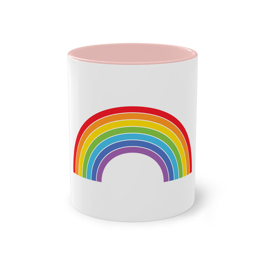 Proud and Colorful Ceramic Rainbow - LGBTQ- Two Tone Mug