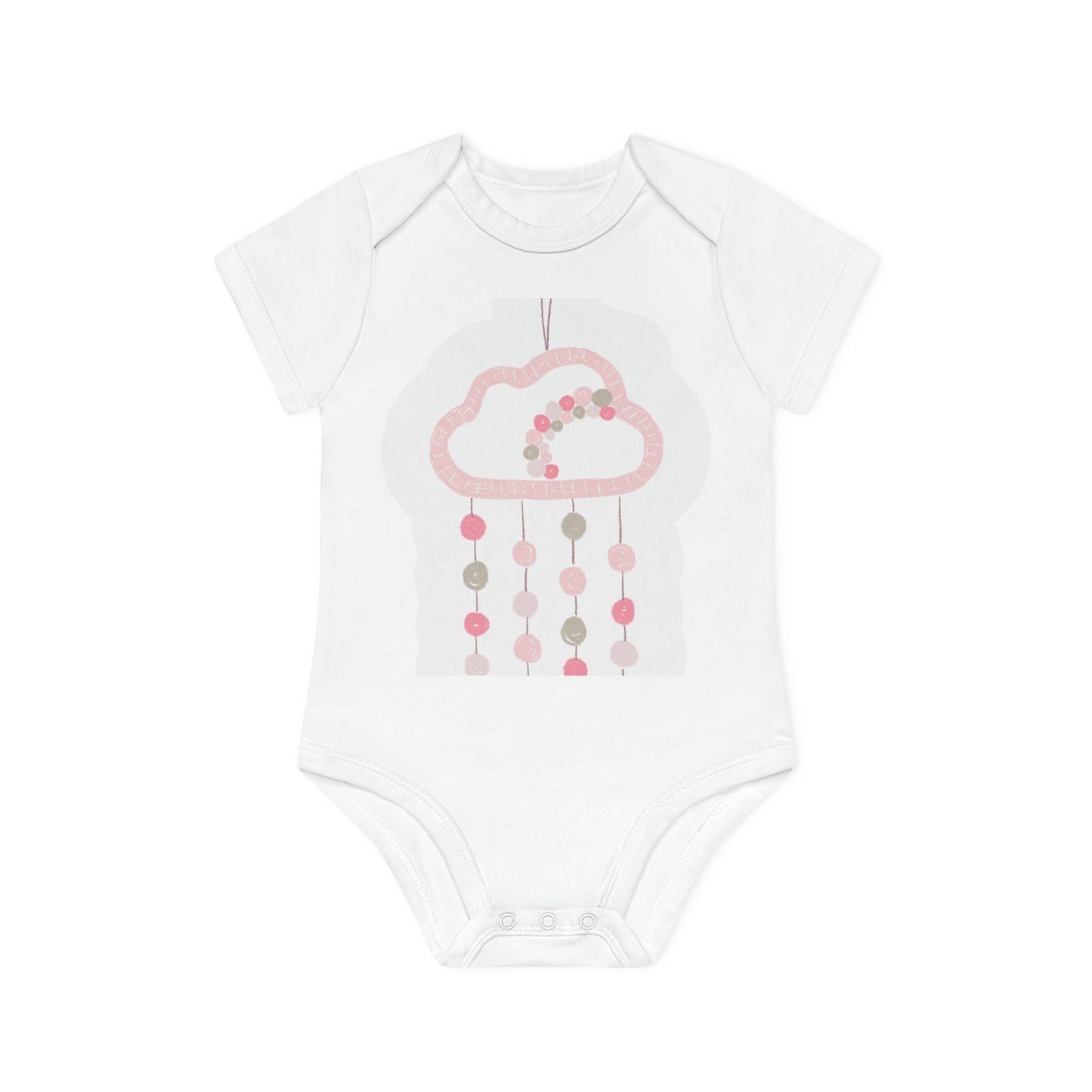 "Organic Baby Bodysuit: Adorable- Baby Organic Short Sleeve Bodysuit