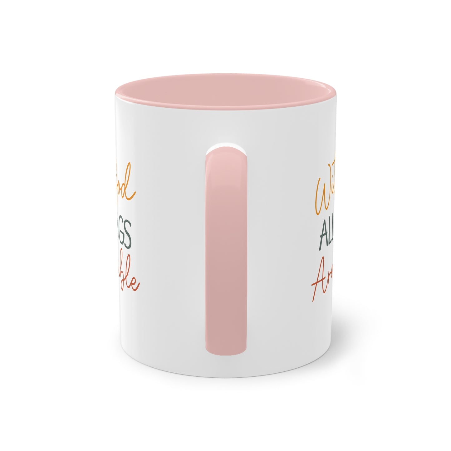 "Blessed Brew: With God All things are Possible" - Two Tone Mug