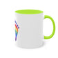 "Rainbow Love: Footprints" - Two Tone Mug