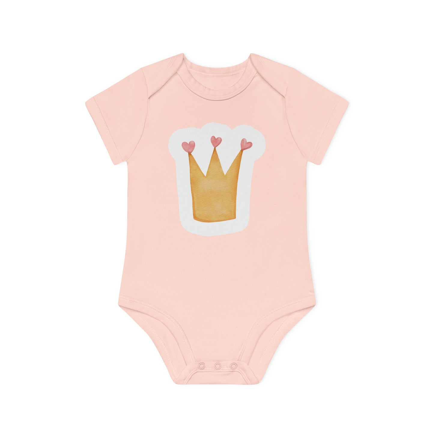 "Royalty Love" - Baby Organic Short Sleeve Bodysuit