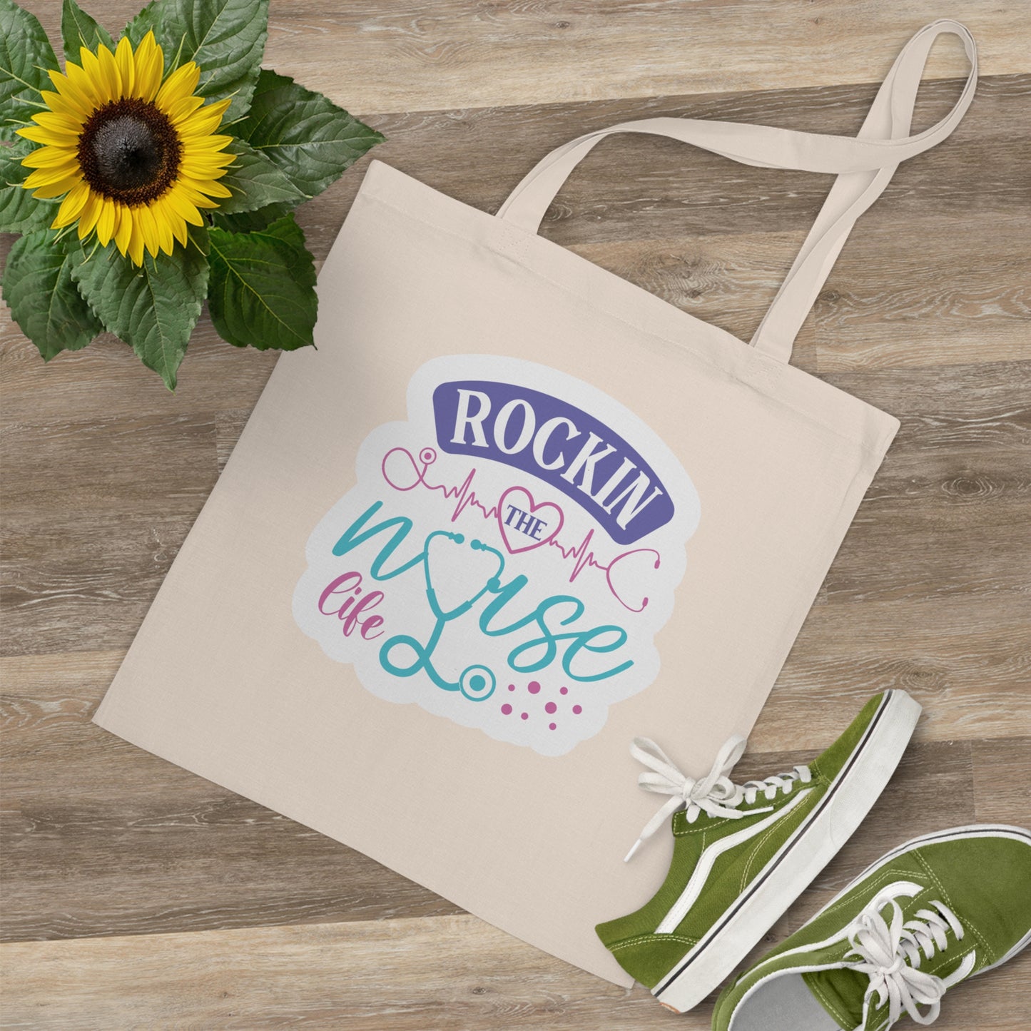 "Carry Your Caring Heart: Nurse T- Tote Bag